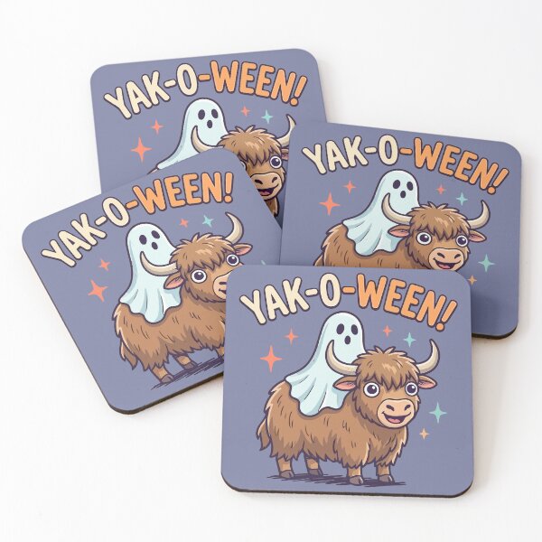 Item preview, Yak-O-Ween Cute Ghost Riding Yak Halloween designed and sold by Amir Faysal.
