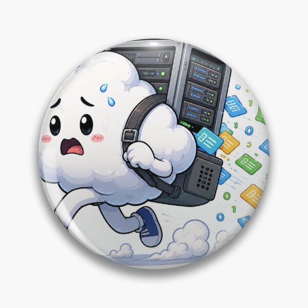 Item preview, Cloud Computing Puppy Sticker designed and sold by InkPixell.