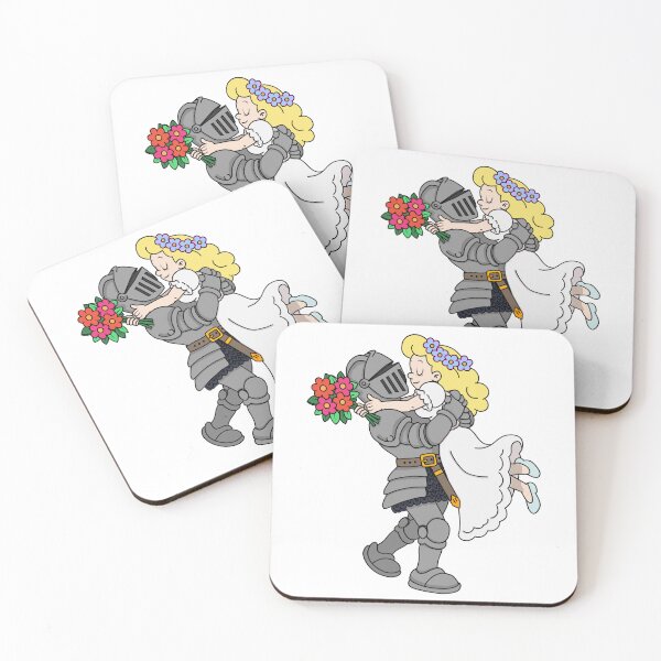 Item preview, Golden Brown Inspired Vintage Knight & Maiden | Retro 1930 RubberHose Romance designed and sold by myTRASHure-com.