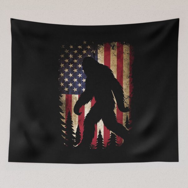 Item preview, Bigfoot Sasquatch America Flag Patriotic Men Women Kids designed and sold by FernaRoje.