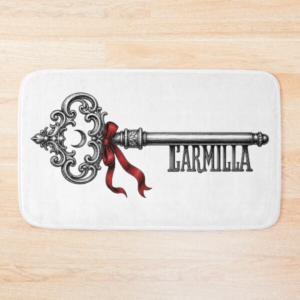 Item preview, Carmilla Vintage Gothic Ornate Key Red Ribbon Vampire Art designed and sold by Fenay Designs.