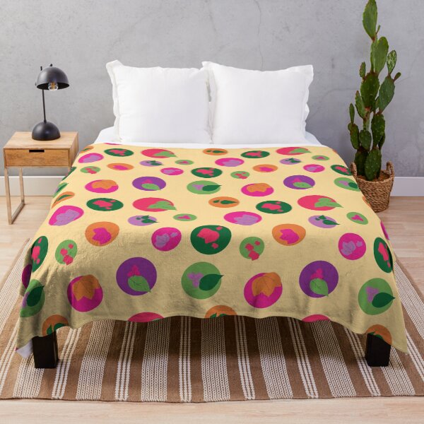 Item preview, Summery Bougainvillea Dots on Butter Yellow designed and sold by Qousqoza7.