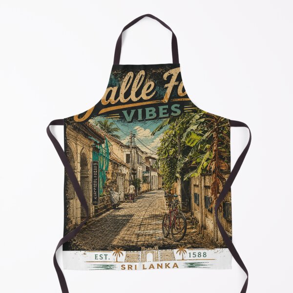Item preview, Galle Fort Vibes – Tropical Heritage Street Vintage T-Shirt Design designed and sold by GooniSL.