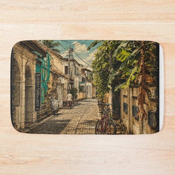 Item preview, Galle Fort Vibes – Tropical Heritage Street Vintage T-Shirt Design designed and sold by GooniSL.