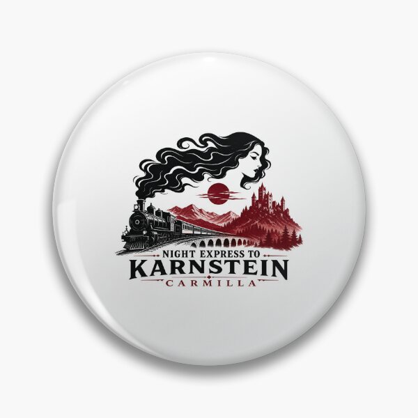 Item preview, Night Express to Karnstein Carmilla Gothic Train Castle Art designed and sold by Fenay Designs.