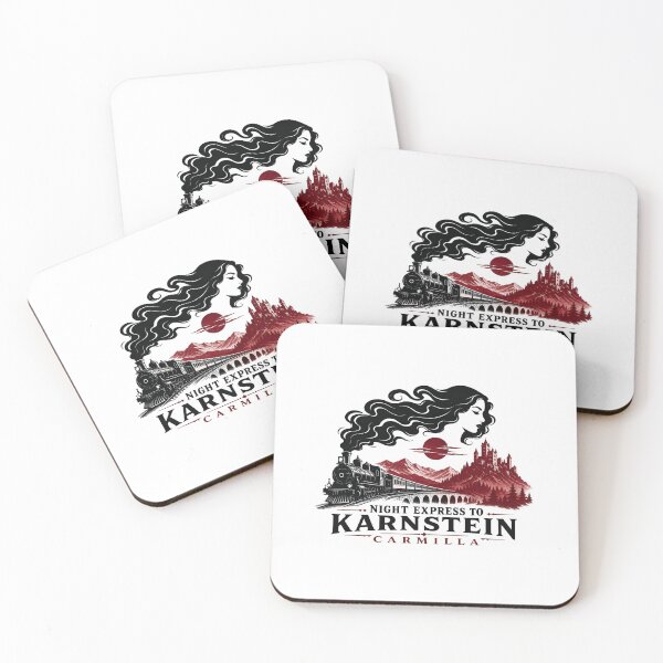 Item preview, Night Express to Karnstein Carmilla Gothic Train Castle Art designed and sold by Fenay Designs.