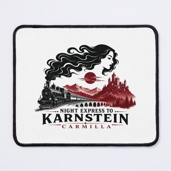 Item preview, Night Express to Karnstein Carmilla Gothic Train Castle Art designed and sold by Fenay Designs.