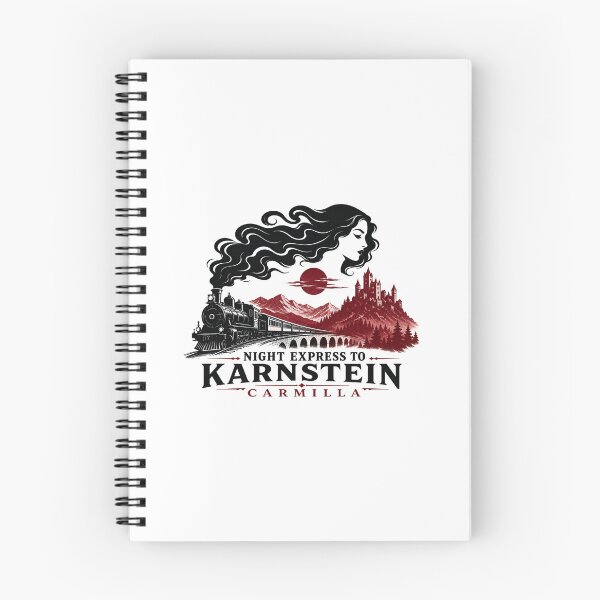 Item preview, Night Express to Karnstein Carmilla Gothic Train Castle Art designed and sold by Fenay Designs.
