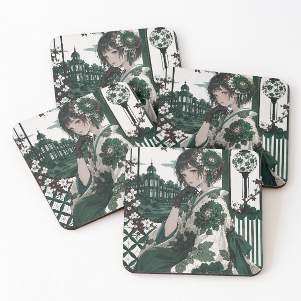 Item preview, Green Hakama Lady designed and sold by Japanese Vibes.