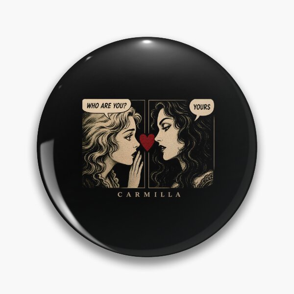 Item preview, Carmilla Retro Comic Who Are You Yours Lesbian Vampire Art designed and sold by Fenay Designs.