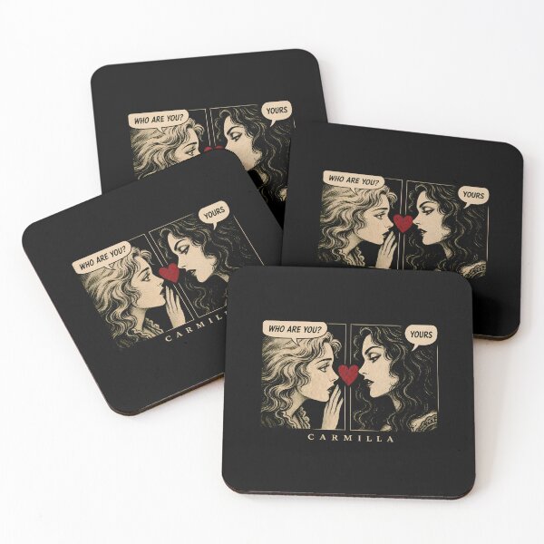 Item preview, Carmilla Retro Comic Who Are You Yours Lesbian Vampire Art designed and sold by Fenay Designs.