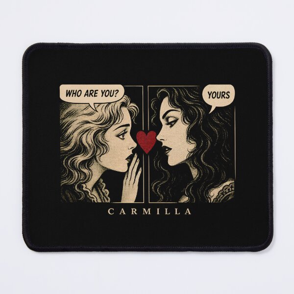 Item preview, Carmilla Retro Comic Who Are You Yours Lesbian Vampire Art designed and sold by Fenay Designs.