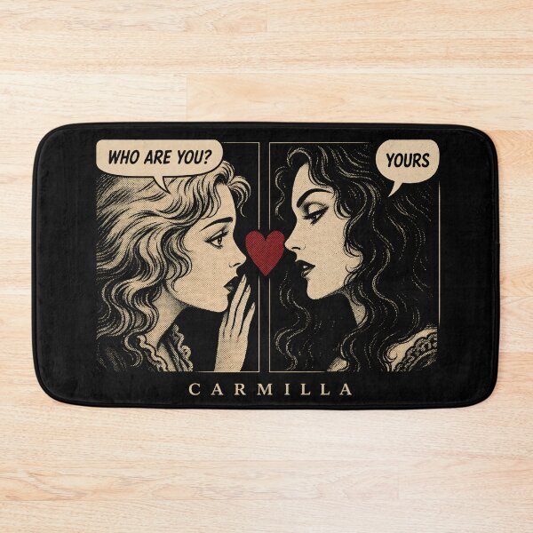 Item preview, Carmilla Retro Comic Who Are You Yours Lesbian Vampire Art designed and sold by Fenay Designs.