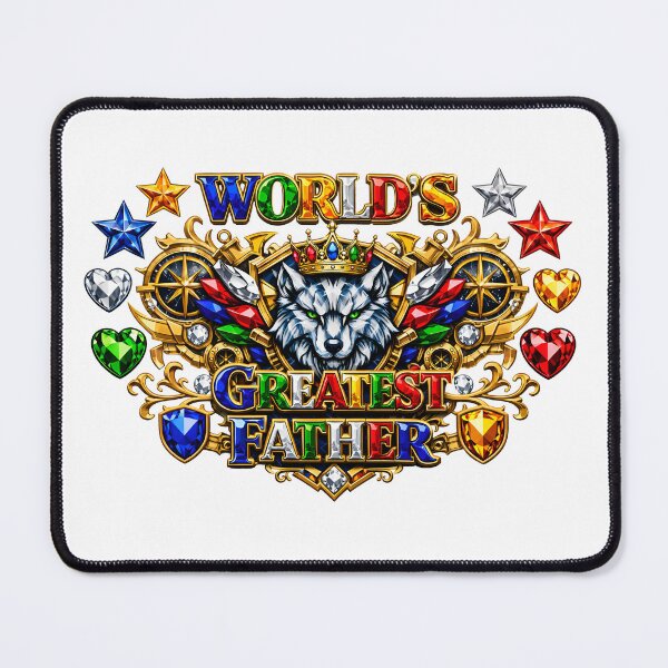 Item preview, World’s Greatest Father Wolf King Design designed and sold by Nuvoro Gifts.