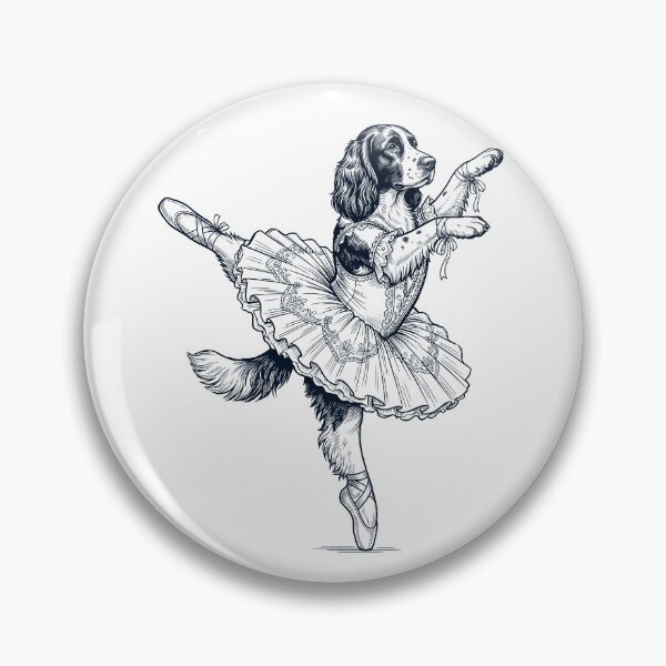 Item preview, Vintage English Springer Spaniel Ballet Dancer Ballerina Dog Lover designed and sold by dian-rody-crest.