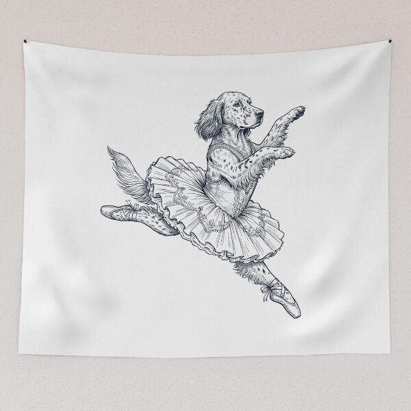 Item preview, Vintage English Setter Ballet Dancer Ballerina Dog Lover designed and sold by dian-rody-crest.