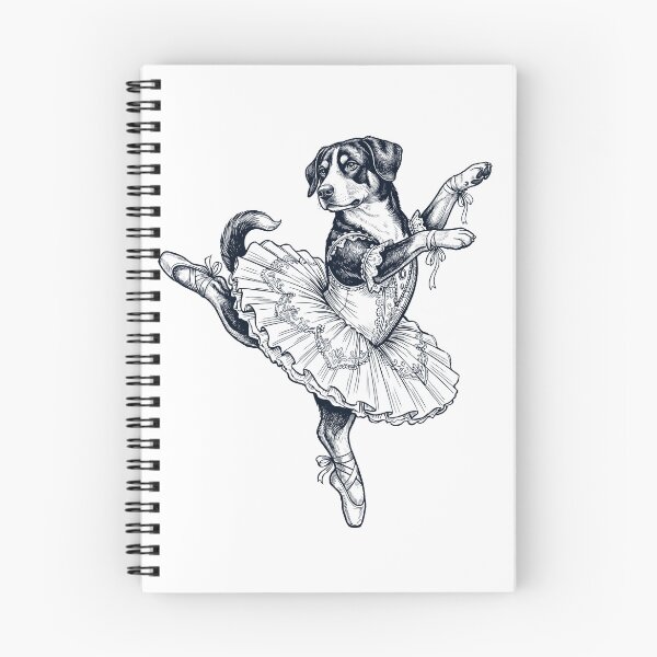 Item preview, Vintage Entlebucher Mountain Dog Ballet Dancer Ballerina Dog Lover designed and sold by dian-rody-crest.