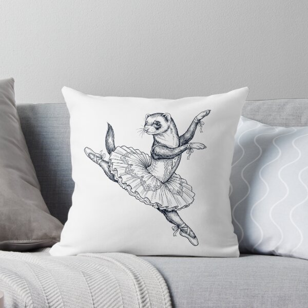 Aperçu de l'œuvre Furet vintage, danseuse de ballet, amoureuse des animaux créée et vendue par dian-rody-crest.