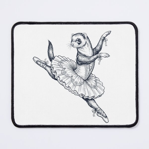 Item preview, Vintage Ferret Ballet Dancer Ballerina Animal Lover designed and sold by dian-rody-crest.