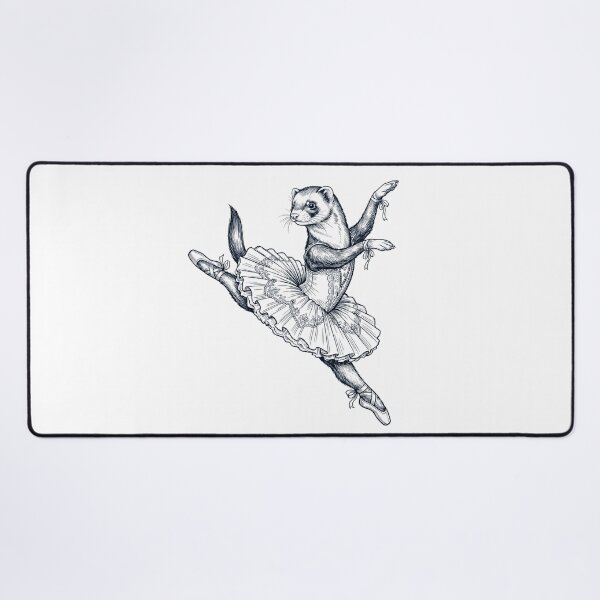 Item preview, Vintage Ferret Ballet Dancer Ballerina Animal Lover designed and sold by dian-rody-crest.