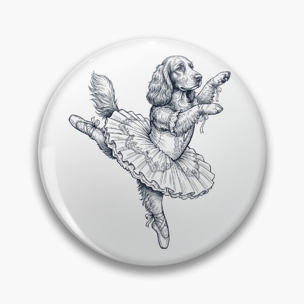 Item preview, Vintage Field Spaniel Ballet Dancer Ballerina Dog Lover designed and sold by dian-rody-crest.