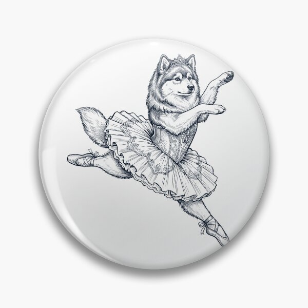 Item preview, Vintage Finnish Lapphund Ballet Dancer Ballerina Dog Lover designed and sold by dian-rody-crest.