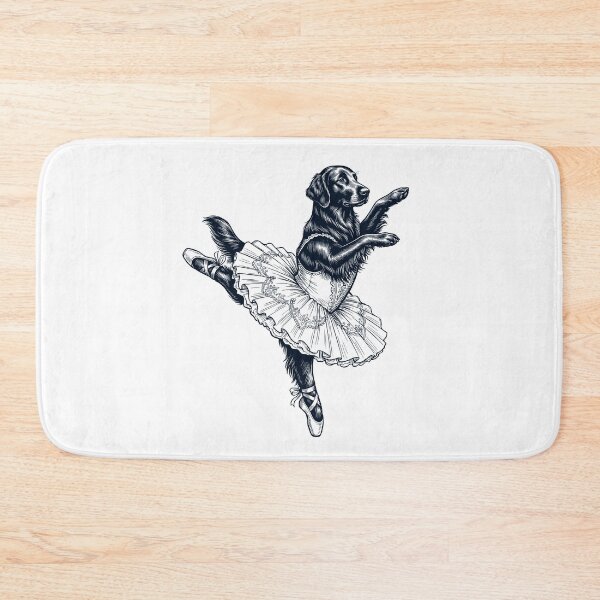 Item preview, Vintage Flat Coated Retriever Ballet Dancer Ballerina Dog Lover designed and sold by dian-rody-crest.