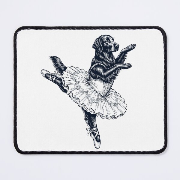 Item preview, Vintage Flat Coated Retriever Ballet Dancer Ballerina Dog Lover designed and sold by dian-rody-crest.