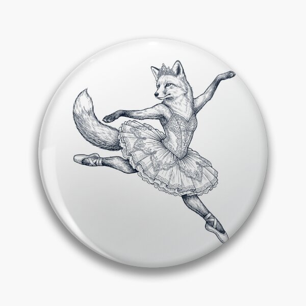 Item preview, Vintage Fox Ballet Dancer Ballerina Animal Lover designed and sold by dian-rody-crest.
