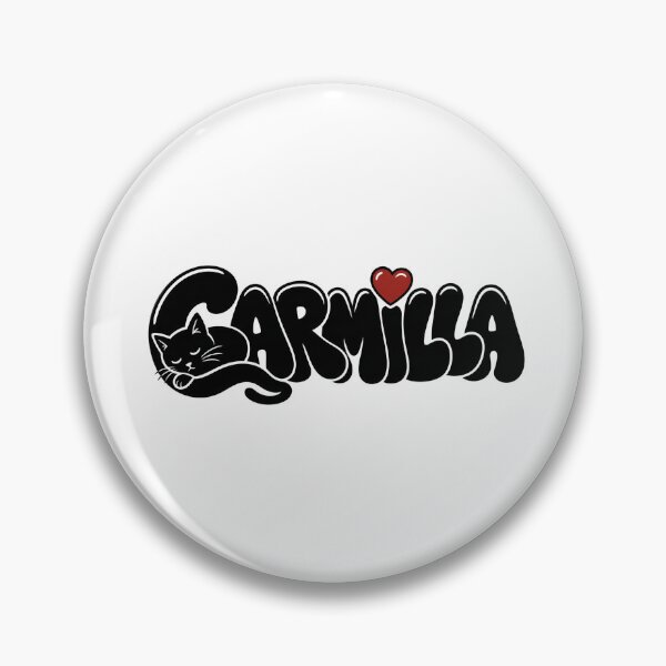 Item preview, Carmilla Cute Black Cat Heart Typography Vampire Art designed and sold by Fenay Designs.