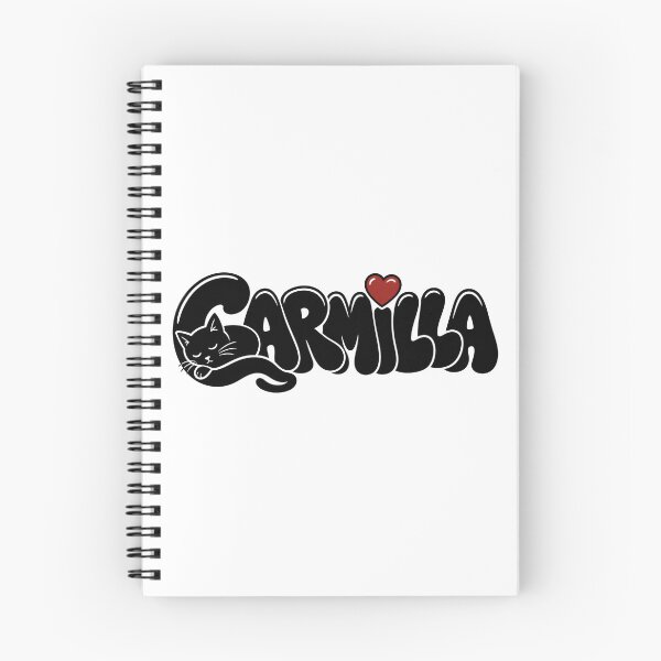 Item preview, Carmilla Cute Black Cat Heart Typography Vampire Art designed and sold by Fenay Designs.