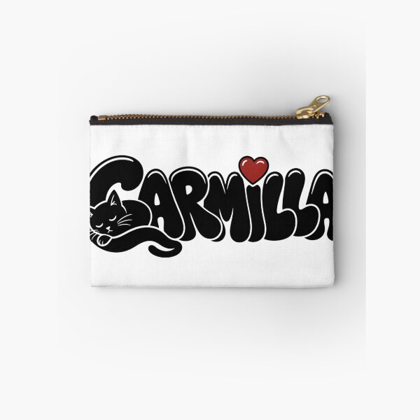 Item preview, Carmilla Cute Black Cat Heart Typography Vampire Art designed and sold by Fenay Designs.