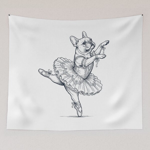 Item preview, Vintage French Bulldog Ballet Dancer Ballerina Dog Lover designed and sold by dian-rody-crest.