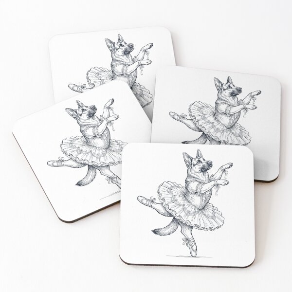 Item preview, Vintage German Shepherd Ballet Dancer Ballerina Dog Lover designed and sold by dian-rody-crest.