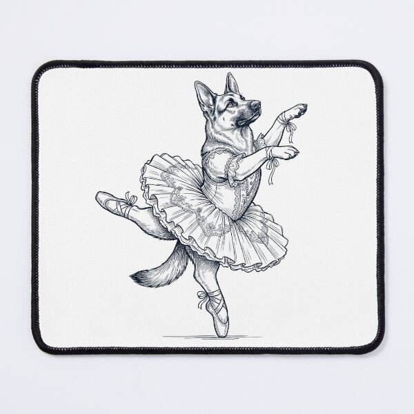 Item preview, Vintage German Shepherd Ballet Dancer Ballerina Dog Lover designed and sold by dian-rody-crest.
