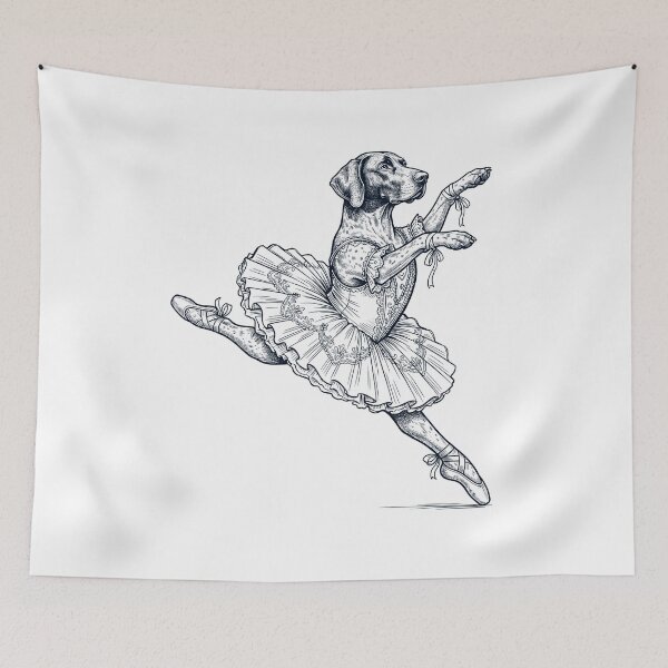 Item preview, Vintage German Shorthaired Pointer Ballet Dancer Ballerina Dog Lover designed and sold by dian-rody-crest.