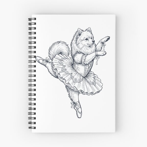 Item preview, Vintage German Spitz Ballet Dancer Ballerina Dog Lover designed and sold by dian-rody-crest.
