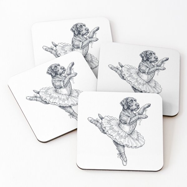 Item preview, Vintage German Wirehaired Pointer Ballet Dancer Ballerina Dog Lover designed and sold by dian-rody-crest.