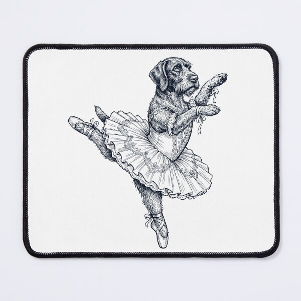 Item preview, Vintage German Wirehaired Pointer Ballet Dancer Ballerina Dog Lover designed and sold by dian-rody-crest.