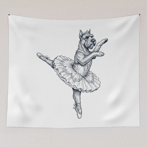 Item preview, Vintage Giant Schnauzer Ballet Dancer Ballerina Dog Lover designed and sold by dian-rody-crest.