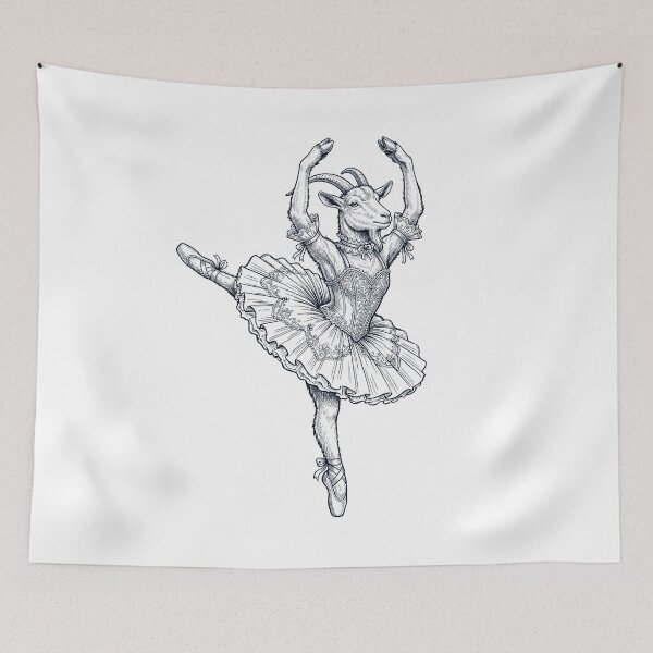 Item preview, Vintage Goat Ballet Dancer Ballerina Animal Lover designed and sold by dian-rody-crest.