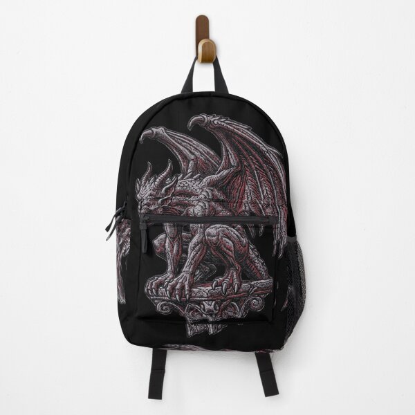Item preview, Gothic Gargoyle with Dragon Wings in Embroidered Style designed and sold by David Mateo ArtWorks.
