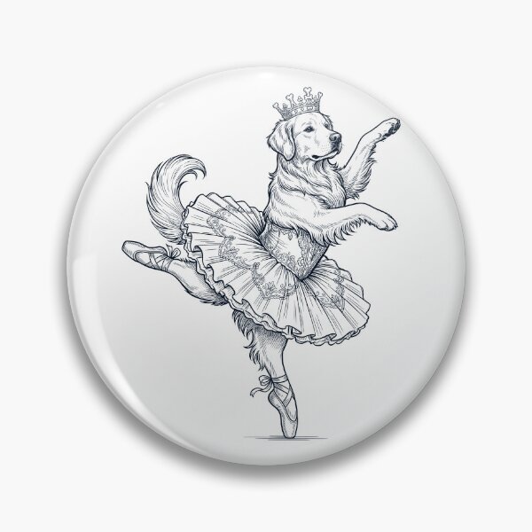 Item preview, Vintage Golden Retriever Ballet Dancer Ballerina Dog Lover designed and sold by dian-rody-crest.