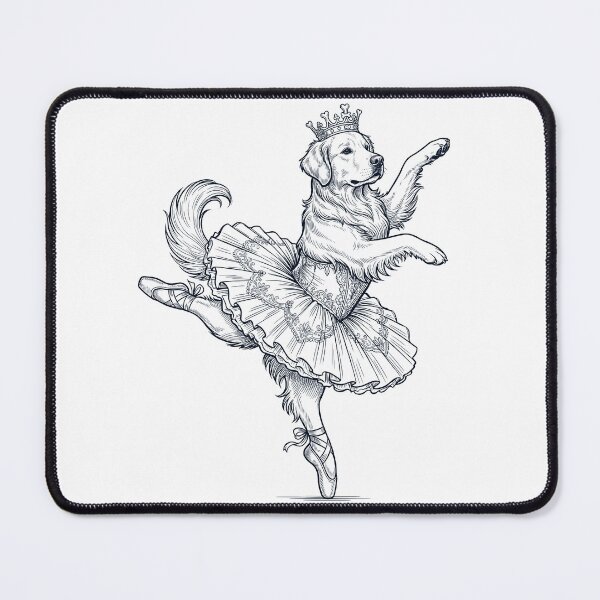 Item preview, Vintage Golden Retriever Ballet Dancer Ballerina Dog Lover designed and sold by dian-rody-crest.