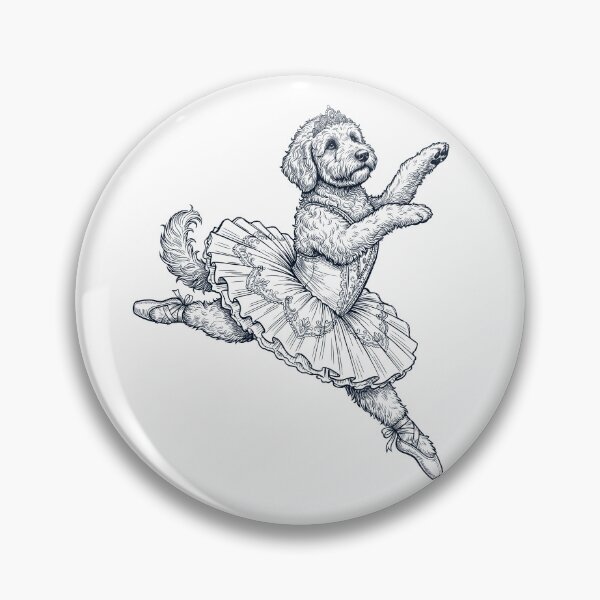 Item preview, Vintage Goldendoodle Ballet Dancer Ballerina Dog Lover designed and sold by dian-rody-crest.