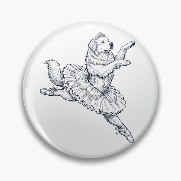 Item preview, Vintage Great Pyrenees Ballet Dancer Ballerina Dog Lover designed and sold by dian-rody-crest.