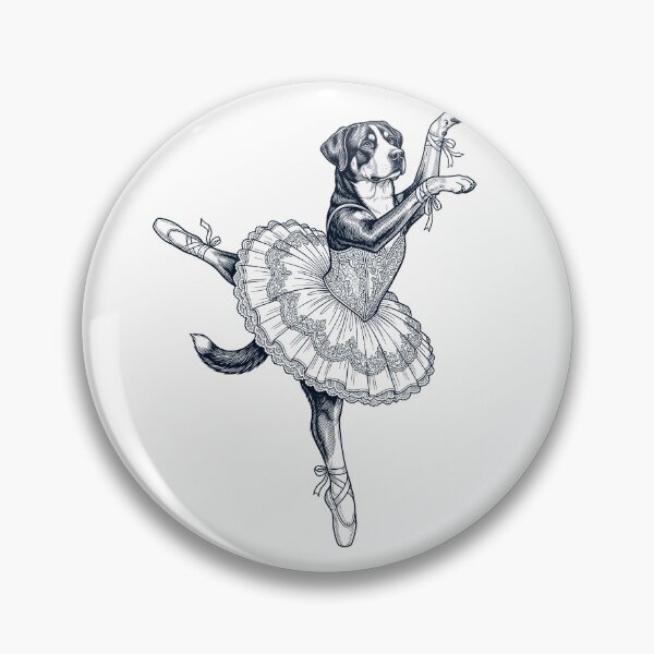 Item preview, Vintage Greater Swiss Mountain Dog Ballet Dancer Ballerina Dog Lover designed and sold by dian-rody-crest.