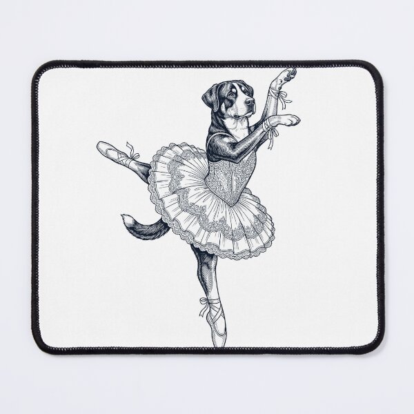 Item preview, Vintage Greater Swiss Mountain Dog Ballet Dancer Ballerina Dog Lover designed and sold by dian-rody-crest.