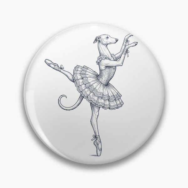 Item preview, Vintage Greyhound Ballet Dancer Ballerina Dog Lover designed and sold by dian-rody-crest.