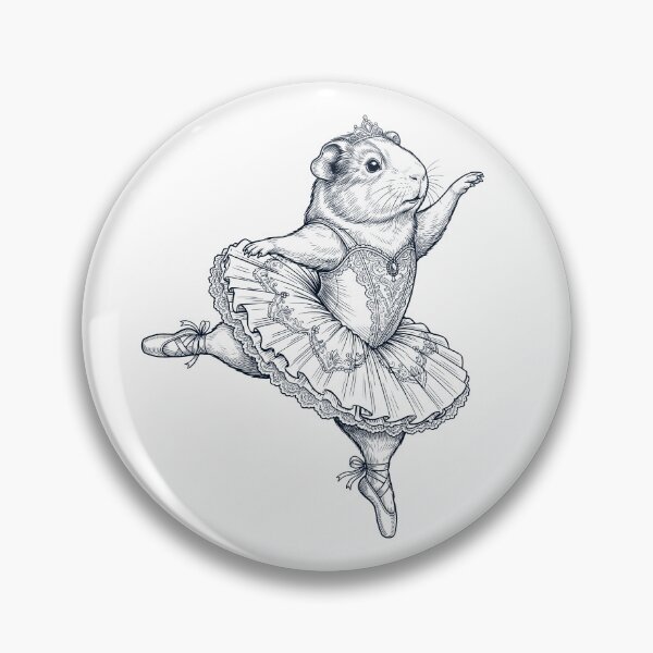Item preview, Vintage Guinea Pig Ballet Dancer Ballerina Animal Lover designed and sold by dian-rody-crest.